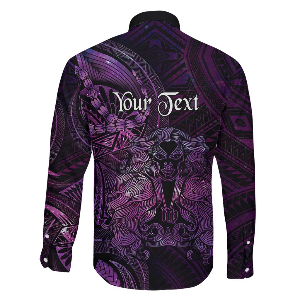 Personalised Polynesia Zodiac Virgo Family Matching Short Sleeve Bodycon Dress and Hawaiian Shirt Galaxy Polynesian Pattern Chest Tattoo Style LT14 - Polynesian Pride