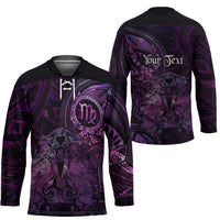 Personalised Polynesia Zodiac Virgo Hockey Jersey Galaxy Polynesian Pattern Chest Tattoo Style LT14 - Polynesian Pride