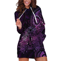 Personalised Polynesia Zodiac Virgo Hoodie Dress Galaxy Polynesian Pattern Chest Tattoo Style