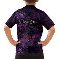 Personalised Polynesia Zodiac Virgo Kid Hawaiian Shirt Galaxy Polynesian Pattern Chest Tattoo Style LT14 - Polynesian Pride