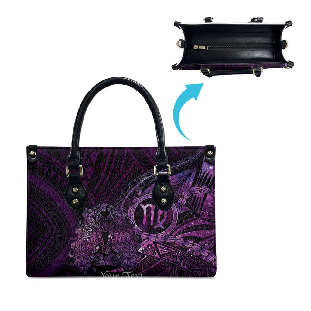 Personalised Polynesia Zodiac Virgo Leather Bag Galaxy Polynesian Pattern Chest Tattoo Style