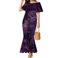 Personalised Polynesia Zodiac Virgo Mermaid Dress Galaxy Polynesian Pattern Chest Tattoo Style