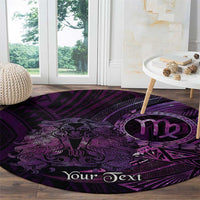 Personalised Polynesia Zodiac Virgo Round Carpet Galaxy Polynesian Pattern Chest Tattoo Style