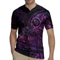 Personalised Polynesia Zodiac Virgo Rugby Jersey Galaxy Polynesian Pattern Chest Tattoo Style