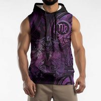 Personalised Polynesia Zodiac Virgo Sleeveless Hoodie Galaxy Polynesian Pattern Chest Tattoo Style LT14 - Polynesian Pride