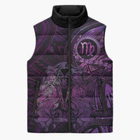 Personalised Polynesia Zodiac Virgo Sleeveless Puffer Jacket Galaxy Polynesian Pattern Chest Tattoo Style