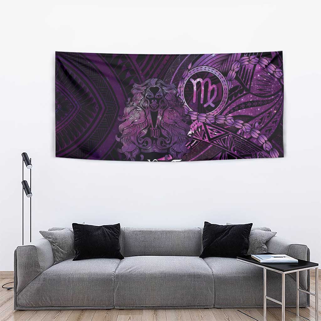 Personalised Polynesia Zodiac Virgo Tapestry Galaxy Polynesian Pattern Chest Tattoo Style