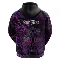 Personalised Polynesia Zodiac Virgo Zip Hoodie Galaxy Polynesian Pattern Chest Tattoo Style LT14 - Polynesian Pride
