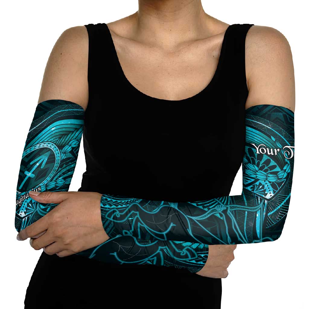 Personalised Polynesia Zodiac Sagittarius Arm Sleeves Galaxy Polynesian Pattern Chest Tattoo Style