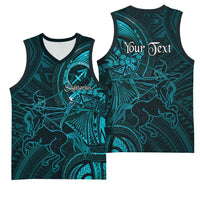 Personalised Polynesia Zodiac Sagittarius Basketball Jersey Galaxy Polynesian Pattern Chest Tattoo Style LT14 - Polynesian Pride