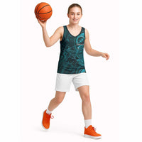 Personalised Polynesia Zodiac Sagittarius Basketball Jersey Galaxy Polynesian Pattern Chest Tattoo Style LT14 - Polynesian Pride