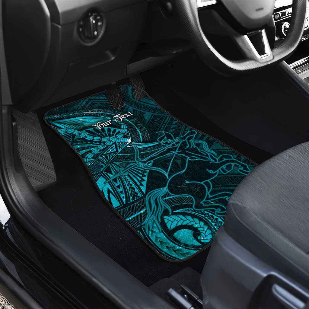 Personalised Polynesia Zodiac Sagittarius Car Mats Galaxy Polynesian Pattern Chest Tattoo Style