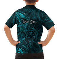 Personalised Polynesia Zodiac Sagittarius Family Matching Mermaid Dress and Hawaiian Shirt Galaxy Polynesian Pattern Chest Tattoo Style LT14 - Polynesian Pride