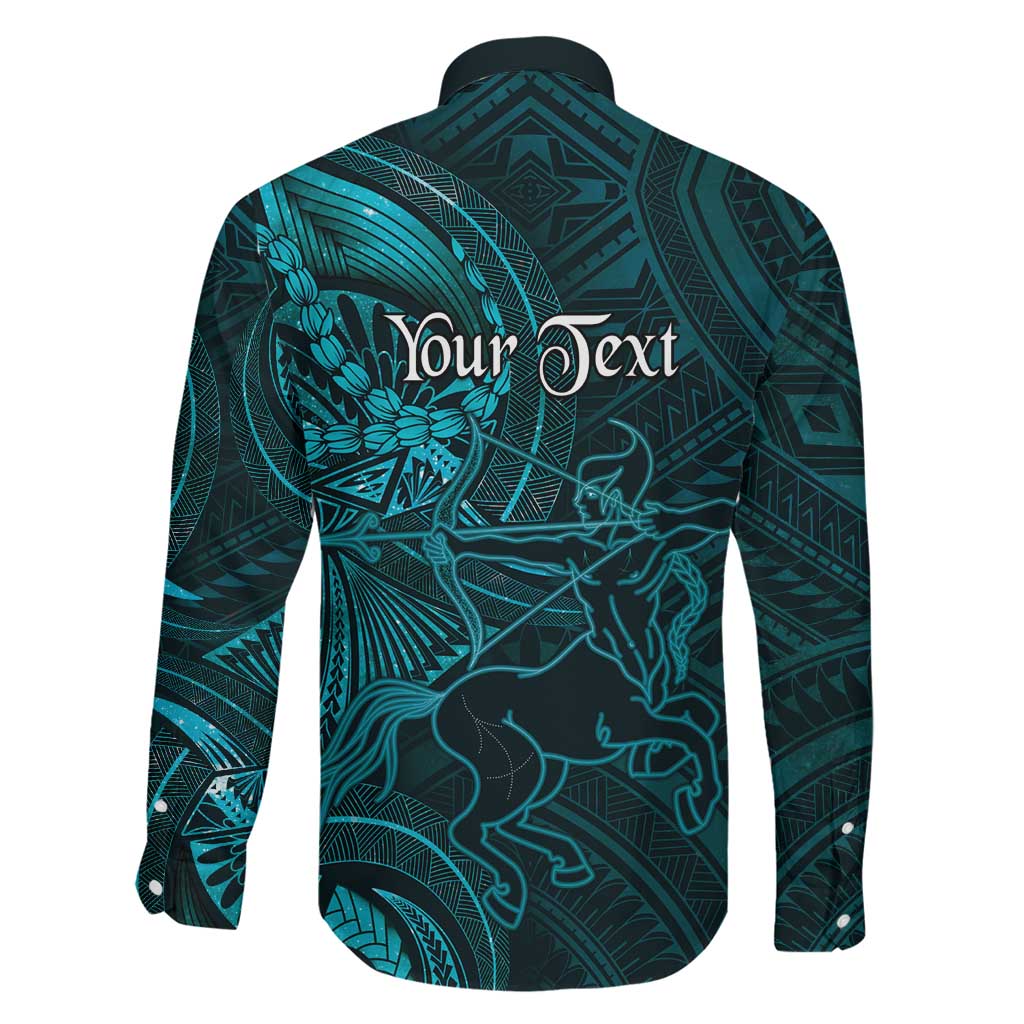 Personalised Polynesia Zodiac Sagittarius Family Matching Mermaid Dress and Hawaiian Shirt Galaxy Polynesian Pattern Chest Tattoo Style LT14 - Polynesian Pride