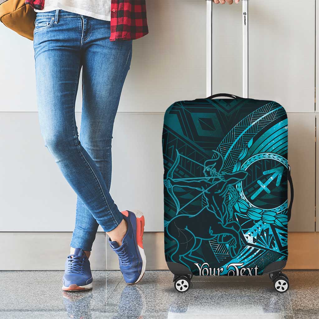 Personalised Polynesia Zodiac Sagittarius Luggage Cover Galaxy Polynesian Pattern Chest Tattoo Style LT14 - Polynesian Pride