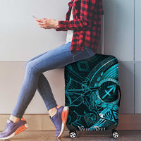 Personalised Polynesia Zodiac Sagittarius Luggage Cover Galaxy Polynesian Pattern Chest Tattoo Style LT14 - Polynesian Pride