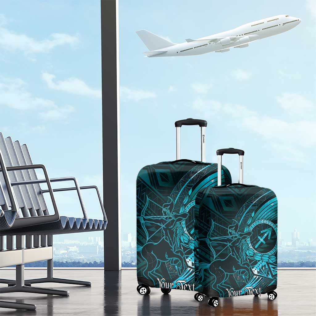 Personalised Polynesia Zodiac Sagittarius Luggage Cover Galaxy Polynesian Pattern Chest Tattoo Style LT14 - Polynesian Pride