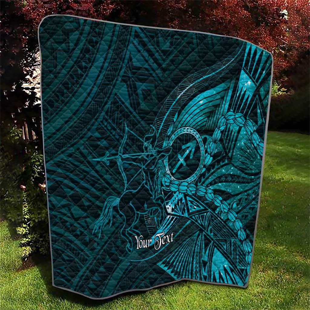 Personalised Polynesia Zodiac Sagittarius Quilt Galaxy Polynesian Pattern Chest Tattoo Style