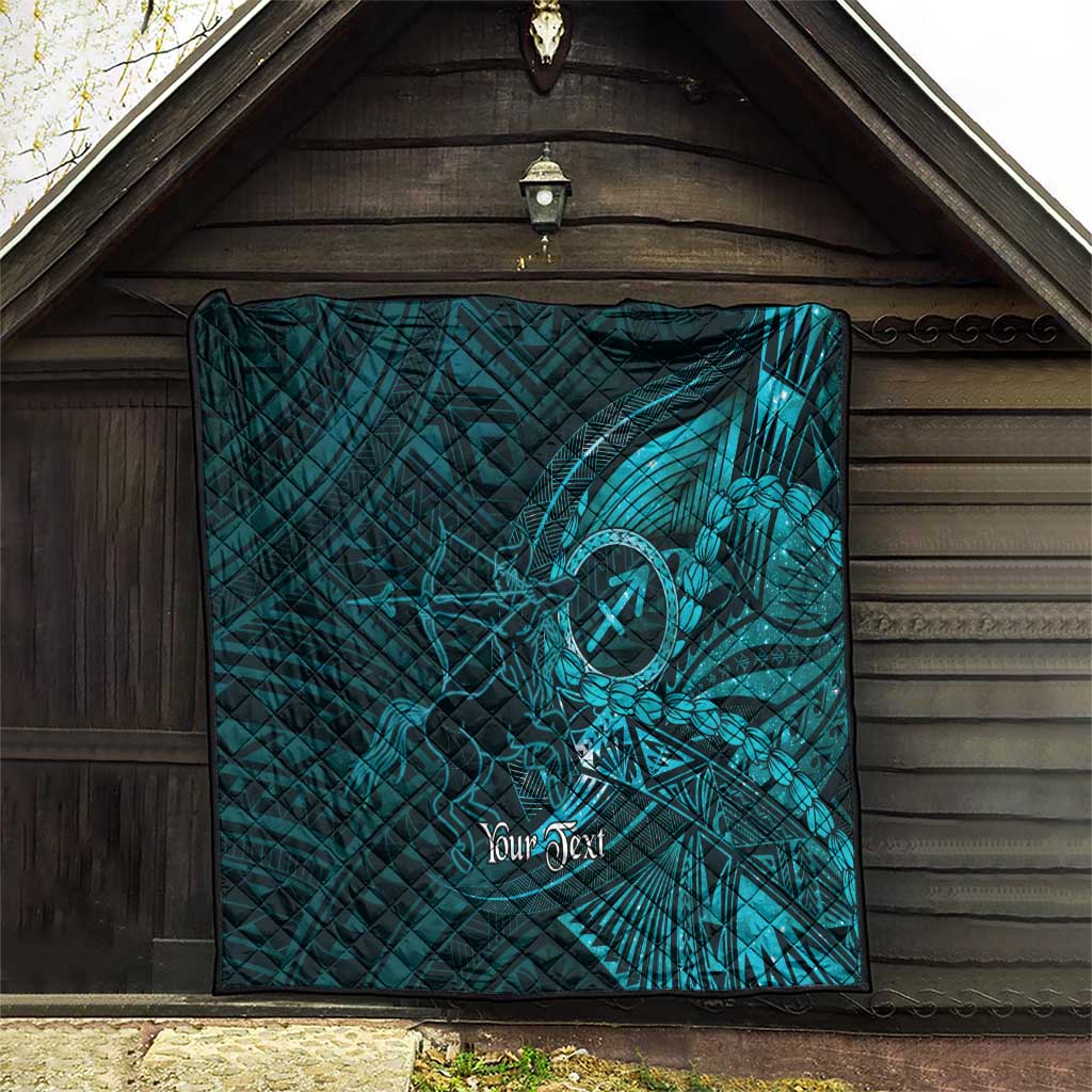Personalised Polynesia Zodiac Sagittarius Quilt Galaxy Polynesian Pattern Chest Tattoo Style