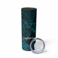 Personalised Polynesia Zodiac Sagittarius Skinny Tumbler Galaxy Polynesian Pattern Chest Tattoo Style