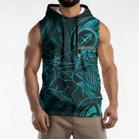 Personalised Polynesia Zodiac Sagittarius Sleeveless Hoodie Galaxy Polynesian Pattern Chest Tattoo Style LT14 - Polynesian Pride