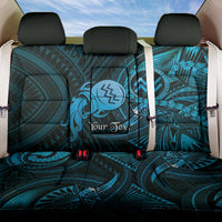 Personalised Polynesia Zodiac Aquarius Back Car Seat Cover Galaxy Polynesian Pattern Chest Tattoo Style LT14 One Size Blue - Polynesian Pride