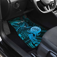 Personalised Polynesia Zodiac Aquarius Car Mats Galaxy Polynesian Pattern Chest Tattoo Style