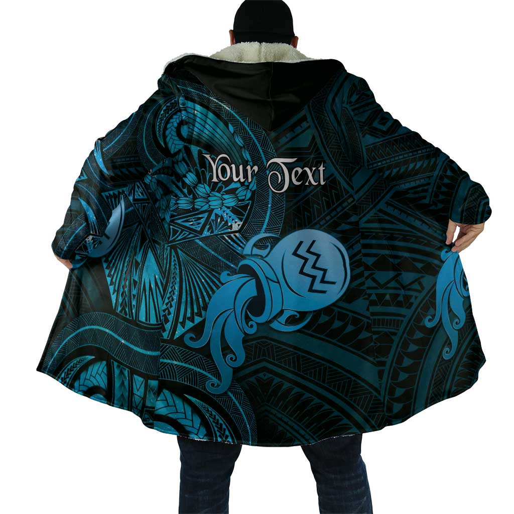 Personalised Polynesia Zodiac Aquarius Cloak Galaxy Polynesian Pattern Chest Tattoo Style