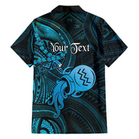 Personalised Polynesia Zodiac Aquarius Family Matching Long Sleeve Bodycon Dress and Hawaiian Shirt Galaxy Polynesian Pattern Chest Tattoo Style LT14 - Polynesian Pride