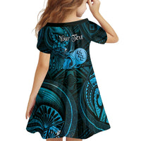 Personalised Polynesia Zodiac Aquarius Family Matching Off Shoulder Maxi Dress and Hawaiian Shirt Galaxy Polynesian Pattern Chest Tattoo Style LT14 - Polynesian Pride