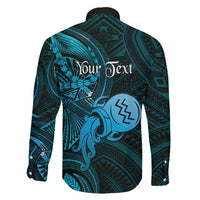 Personalised Polynesia Zodiac Aquarius Family Matching Short Sleeve Bodycon Dress and Hawaiian Shirt Galaxy Polynesian Pattern Chest Tattoo Style LT14 - Polynesian Pride