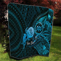 Personalised Polynesia Zodiac Aquarius Quilt Galaxy Polynesian Pattern Chest Tattoo Style