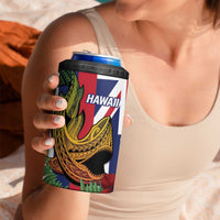 Hawaii And Tonga 4 in 1 Can Cooler Tumbler Shark Tattoo With Tongan Coat Of Arms LT14 - Polynesian Pride