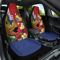 Hawaii And Tonga Car Seat Cover Shark Tattoo With Tongan Coat Of Arms LT14 One Size Red - Polynesian Pride