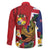 Hawaii And Tonga Family Matching Off Shoulder Short Dress and Hawaiian Shirt Shark Tattoo With Tongan Coat Of Arms