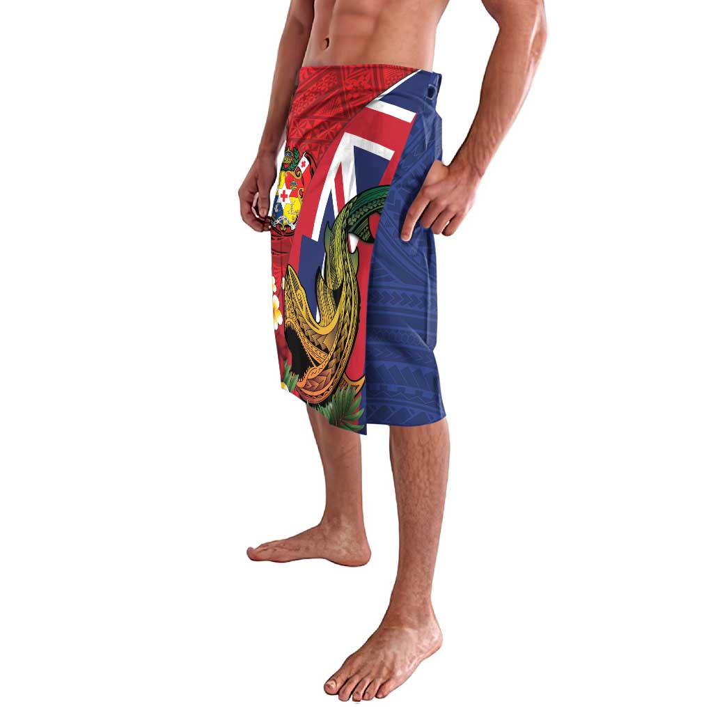 Hawaii And Tonga Lavalava Shark Tattoo With Tongan Coat Of Arms
