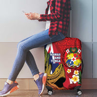 Hawaii And Tonga Luggage Cover Shark Tattoo With Tongan Coat Of Arms LT14 - Polynesian Pride