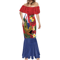 Hawaii And Tonga Mermaid Dress Shark Tattoo With Tongan Coat Of Arms LT14 - Polynesian Pride