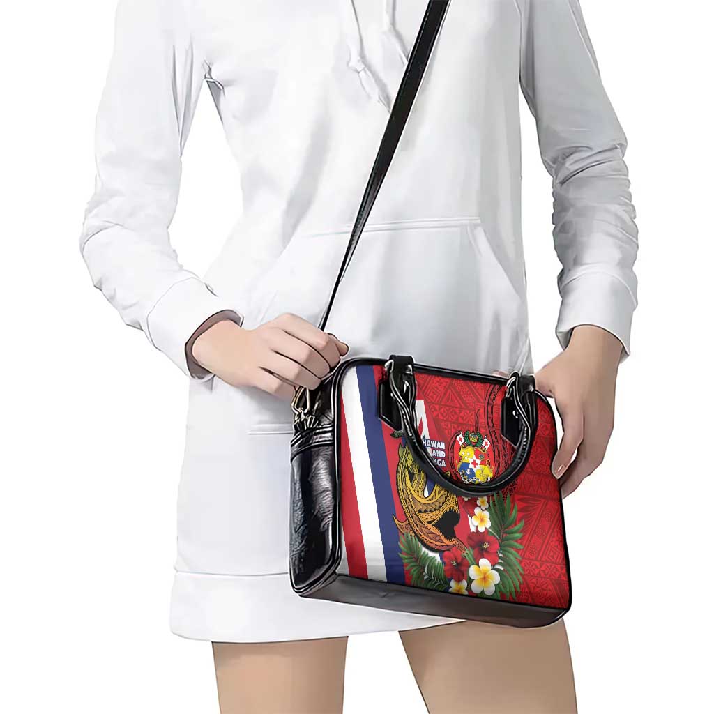 Hawaii And Tonga Shoulder Handbag Shark Tattoo With Tongan Coat Of Arms