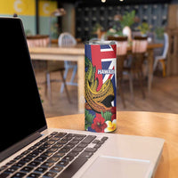 Hawaii And Tonga Skinny Tumbler Shark Tattoo With Tongan Coat Of Arms LT14 - Polynesian Pride