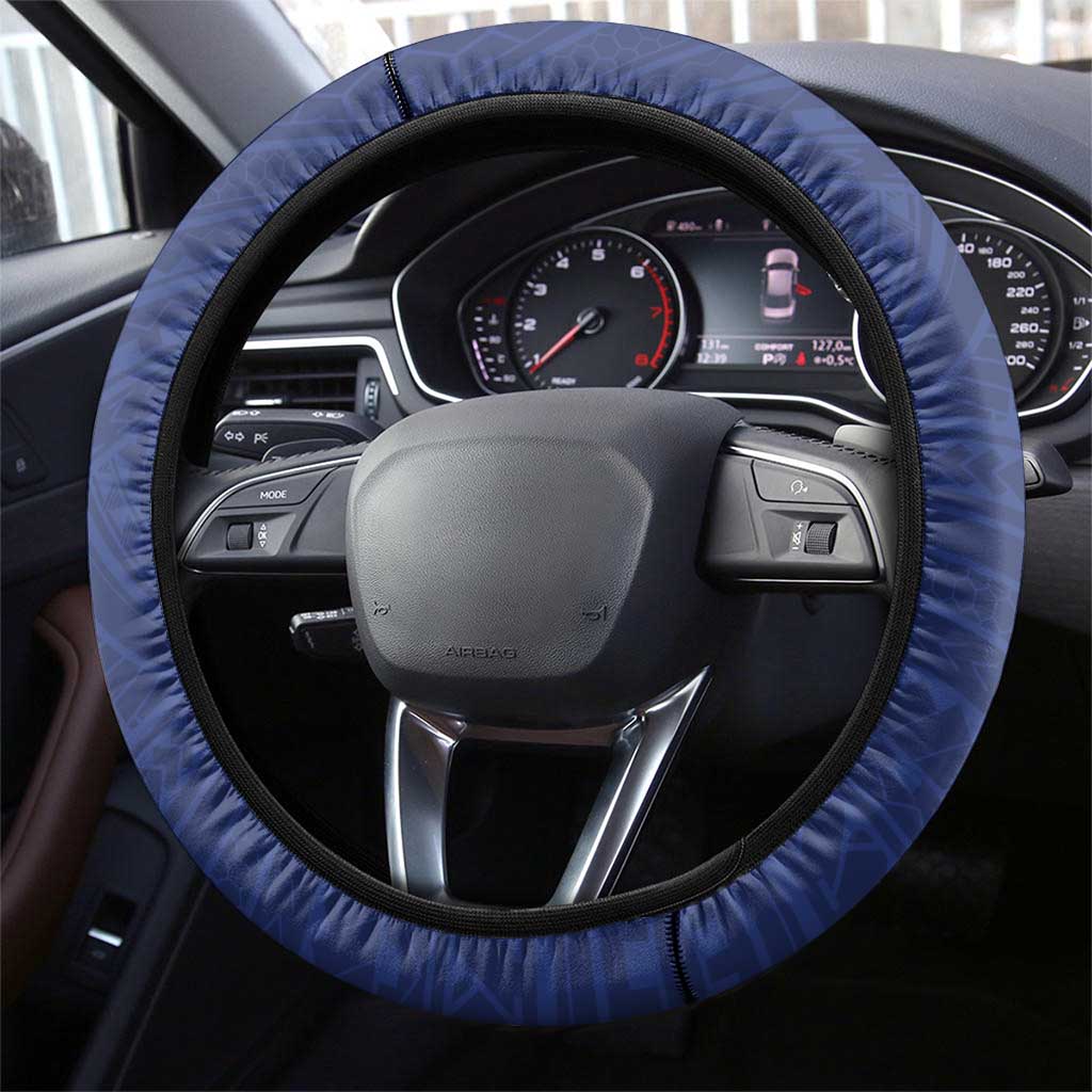 Hawaii And Tonga Steering Wheel Cover Shark Tattoo With Tongan Coat Of Arms