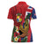 Hawaii And Tonga Women Polo Shirt Shark Tattoo With Tongan Coat Of Arms