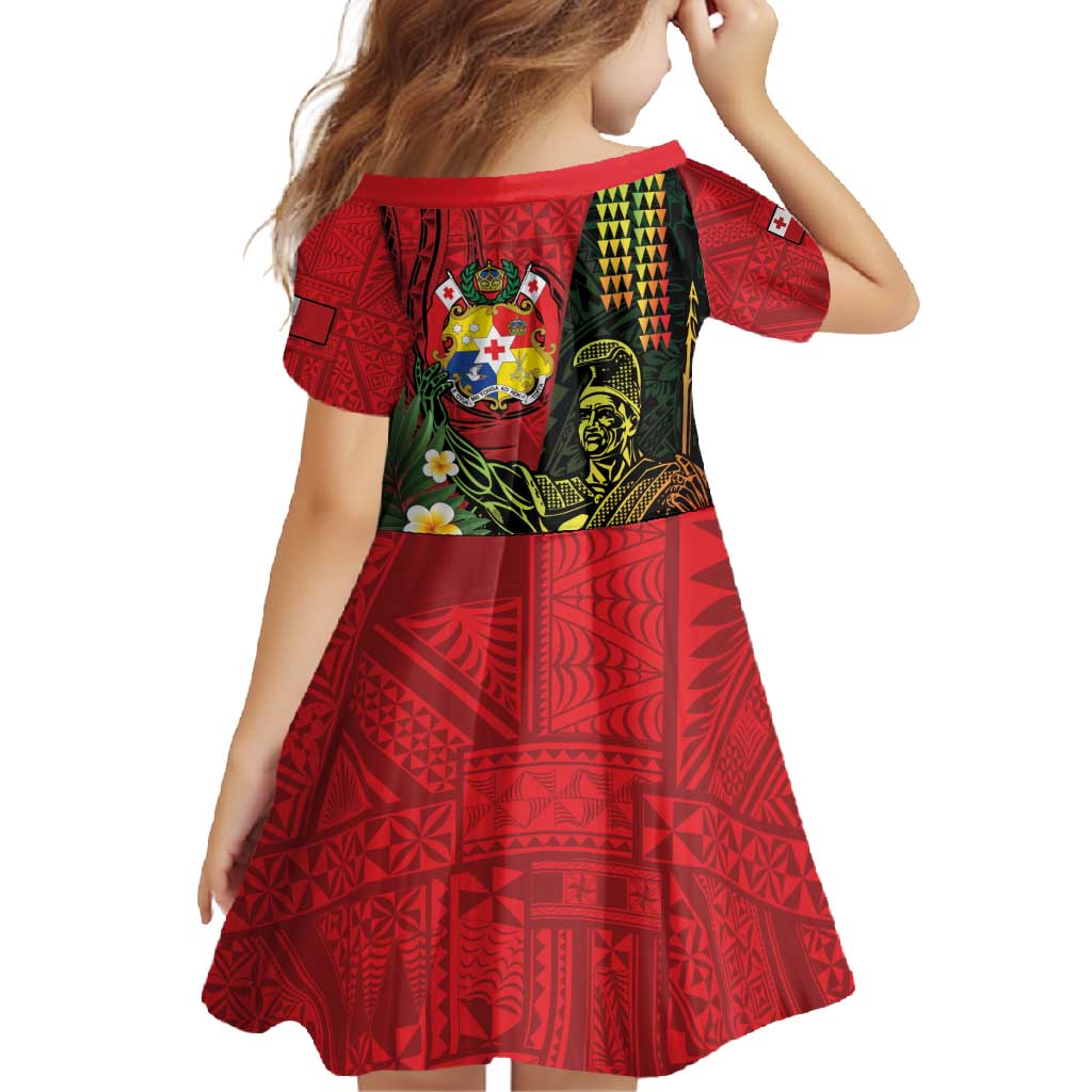Hawaii And Tonga Family Matching Off Shoulder Maxi Dress and Hawaiian Shirt King Kamehameha Tribal Ngatu Pattern LT14 - Polynesian Pride