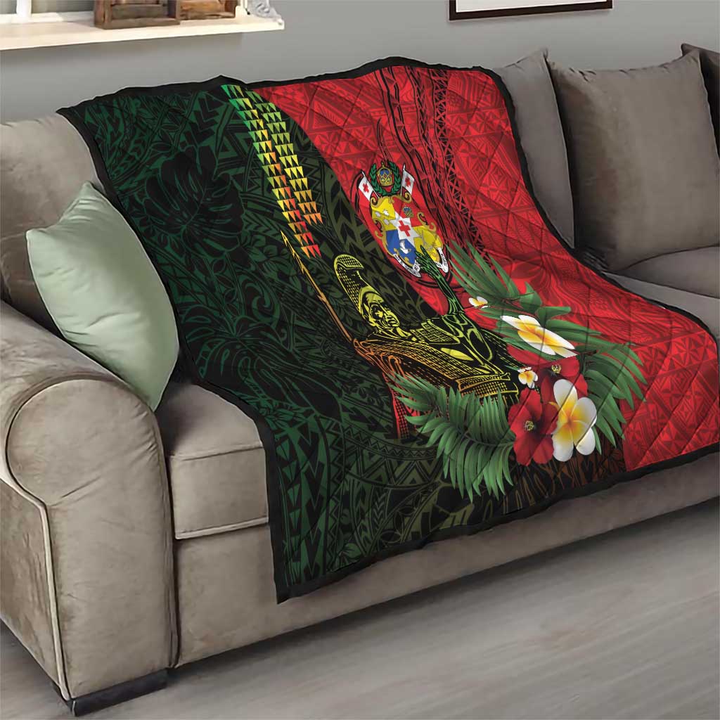 Hawaii And Tonga Quilt King Kamehameha Tribal Ngatu Pattern LT14 - Polynesian Pride