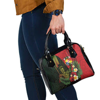 Hawaii And Tonga Shoulder Handbag King Kamehameha Tribal Ngatu Pattern