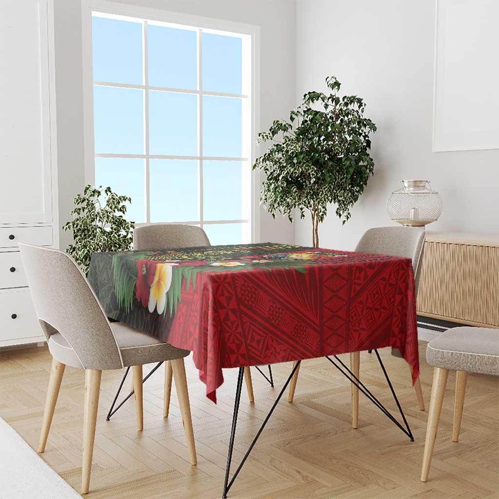 Hawaii And Tonga Tablecloth King Kamehameha Tribal Ngatu Pattern