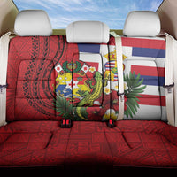 Hawaii And Tonga Back Car Seat Cover King Kalakaua Tribal Gecko Tongan Ngatu LT14 One Size Red - Polynesian Pride