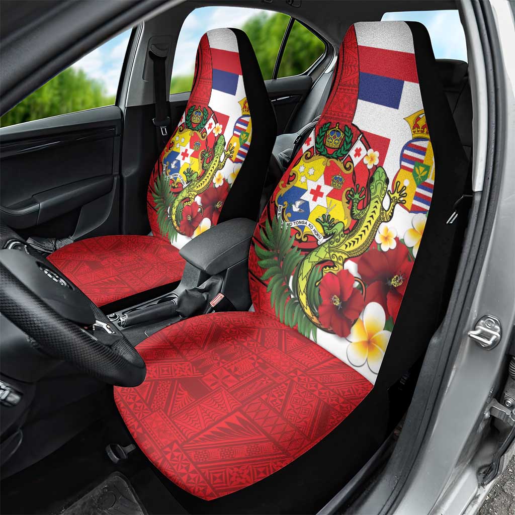Hawaii And Tonga Car Seat Cover King Kalakaua Tribal Gecko Tongan Ngatu LT14 - Polynesian Pride