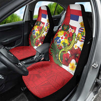 Hawaii And Tonga Car Seat Cover King Kalakaua Tribal Gecko Tongan Ngatu LT14 - Polynesian Pride