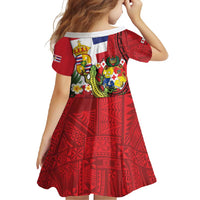 Hawaii And Tonga Family Matching Long Sleeve Bodycon Dress and Hawaiian Shirt King Kalakaua Tribal Gecko Tongan Ngatu